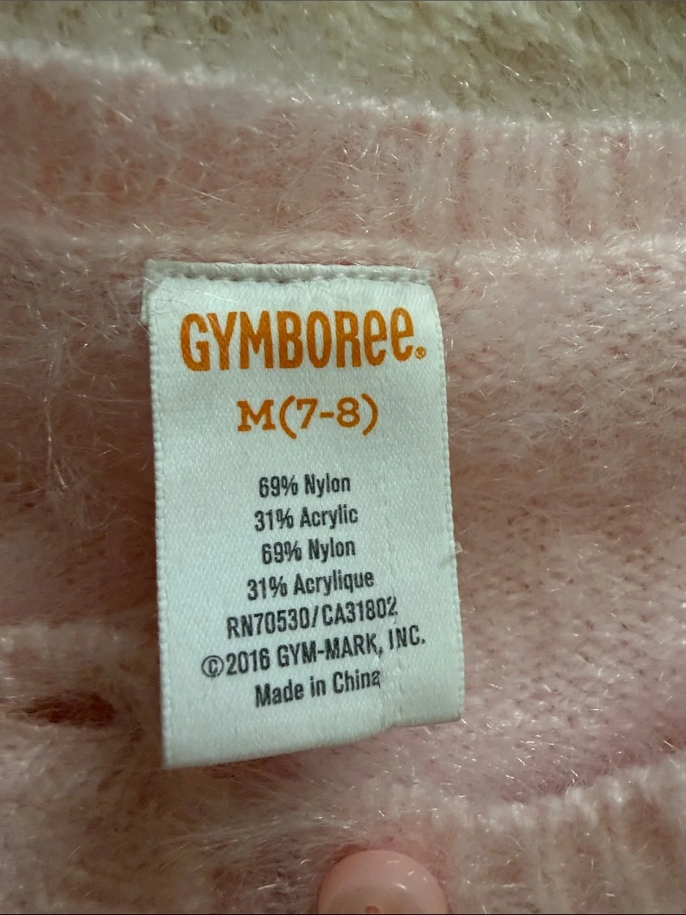 Gymboree Soft Pink Button-Front Kids Cardigan